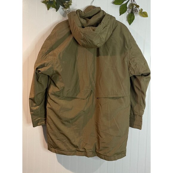 Vintage Utex Small Green Hooded Parka Coat With Wooden Toggles & Front Pockets - Picture 15 of 16